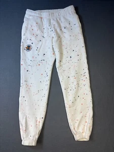 Cross Colours Jogginghose Damen Small Off White Navy Gelb Farbspritzhose - Bild 1 von 13