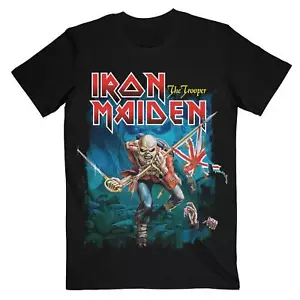 Nueva camiseta negra oficial de Iron Maiden The Trooper Eddie Band - Imagen 1 de 4