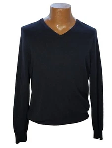 J CREW Cotton Cashmere Blend Charcoal Gray V Neck Sweater Mens Medium - Picture 1 of 4