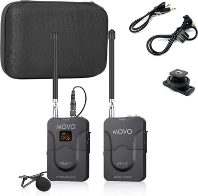 Movo WMX-7 VHF 12-Channel Wireless Lavalier Microphone System with 1... - Image 1 of 4