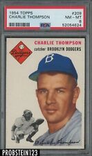 1954 Topps #209 Charlie Thompson Brooklyn Dodgers PSA 8 NM-MT