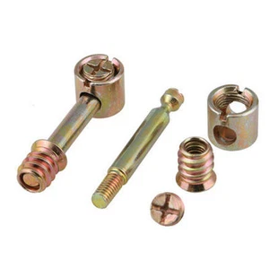 Zinc Hammer Connect Fittings Screw Four in One Furniture Fastener Nut Bolt M6 - Picture 1 of 7