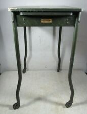Vintage Colonial Office Furniture Co Newark NJ Small Desk On Wheels Mid Century