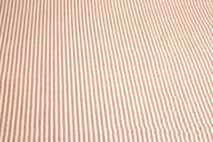 1 3/4 Yds Pink Striped Seersucker Fabric - Picture 1 of 3
