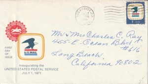 1396 July 1 1971 Postal Service FDC First Day Oceanside California - Picture 1 of 1