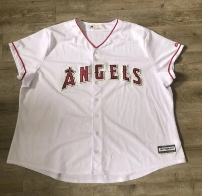 New Majestic MLB Los Angeles Angels White Jersey Size 2XL. - Image 1 of 3