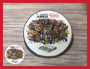 RARE BADGE PINS VINTAGE A500 JEUX AMIGA 500 COMMODORE COLLECTION MINI 600 1200 - Imagen 1 de 3