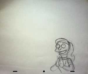 The Simpsons Production Hand Drawn Animation Pencil 20th Century Fox - Imagen 1 de 2