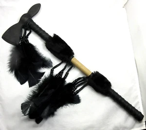 Native American War Club, Cherokee Made, Battle Axe, Tomahawk, Black COA, #13 - Picture 1 of 5