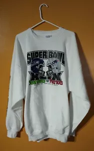 NWOT Superbowl XLIX 49 Sweatshirt Top Seattle Seahawks New England Patriots L - Picture 1 of 5