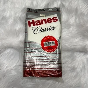 DE COLECCIÓN HANES CLASSICSBRIEFS PARA HOMBRE TALLA 44 1989 PAQUETE DE 3 HECHOS EN EE. UU. - Imagen 1 de 4