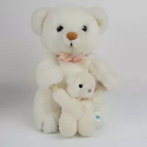 Peluche orso bianco mamma e bambino Nature Babies vintage Dakin 1987 11" - Foto 1 di 11