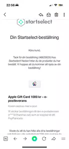Apple 1000kr(SEK) App Store and iTunes Gift Card - Picture 1 of 1