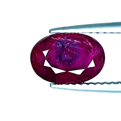 AIG Certified 2.36 CTS  RED NATURAL RUBY OVAL LOOSE GEMSTONES ,SEE VIDEO - Image 1 of 3