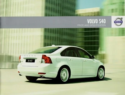 Volvo S40 Specifications 2009-2010 UK Market Brochure S, SE, SE Lux, R-Design - Image 1 of 2