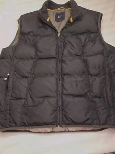  Gap Puffer Vest Mens Large Black Down Filled Camping Casual Outdoor Premium - Picture 1 of 15