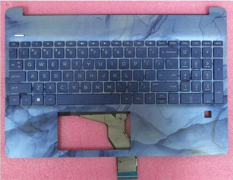 Nuevo teclado retroiluminado genuino HP 15-DY 15-DY0703DS azul reposamanos N19410-001 Foto 1 de 1