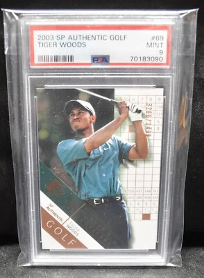 2003 SP Authentic #69 Tiger Woods Winner's Scorecard 3266/3499 - PSA 9 Mint - Image 1 of 3