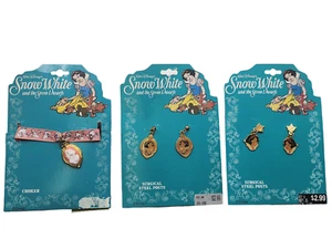 Disney Snow White And The Seven Dwarfs Earrings Choker Vintage Steel Posts 2 pc - Picture 1 of 3