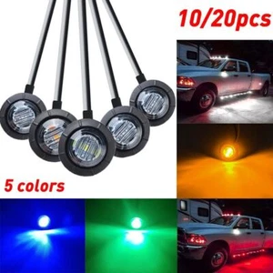 10/20pcs Smoked Round Side Marker lights Truck Trailer 3/4"LED Clearance Bullet - Picture 1 of 18