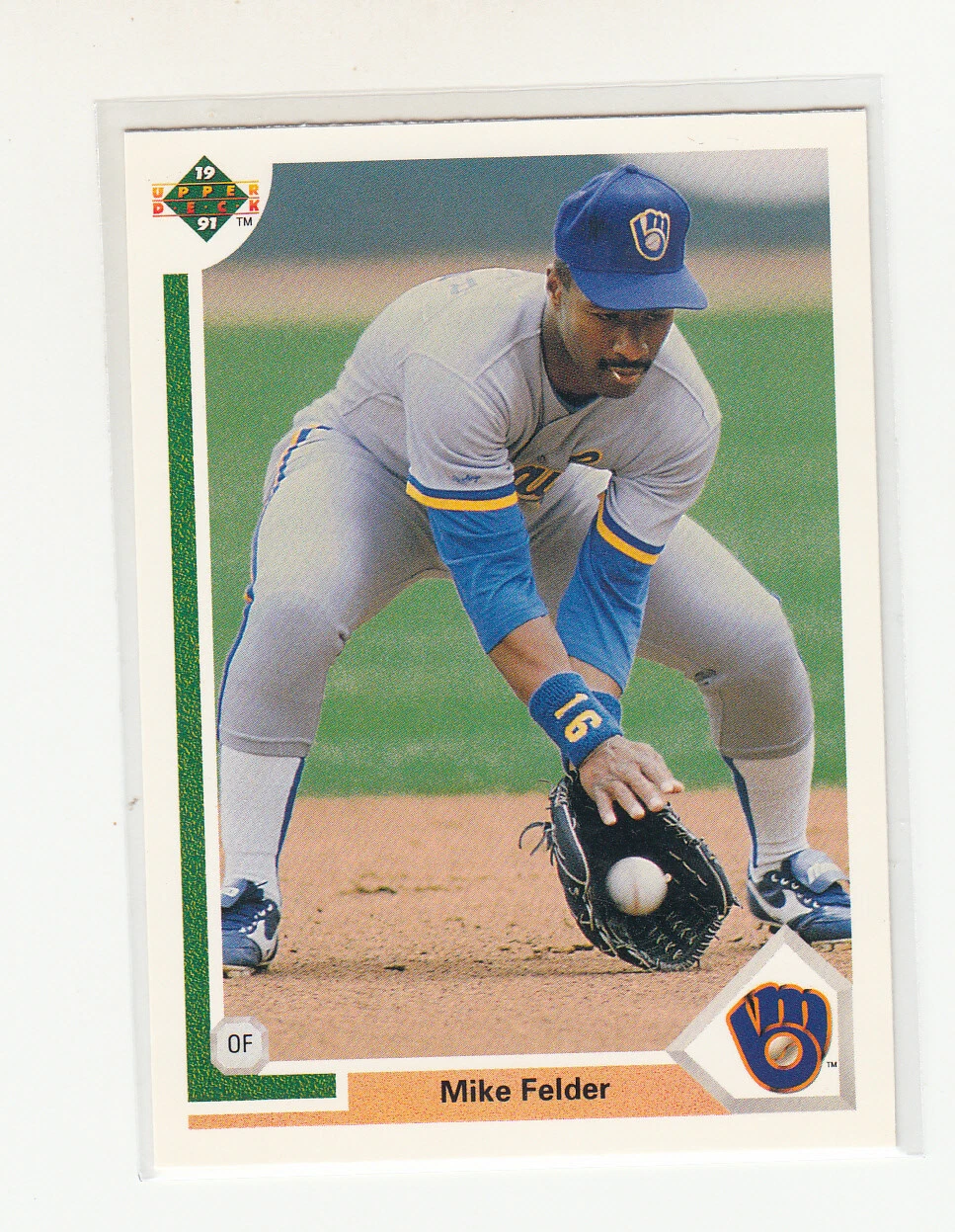 MIKE FELDER 1991 Upper Deck #395 Error Variation w/ 1990 Comic Ball Hologram