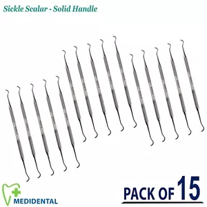 Pack Of 15 - Dental Diagnostic Sickle Scaler H6/H7 Calculus Plaque Remover Tools - Picture 1 of 4