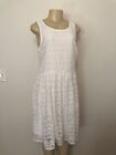 SUNDANCE CATALOG In A Heartbeat White Embroidered Lace Peasant Boho Dress 8 $188
