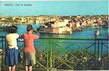 Women Sight-seeing, The Beautiful Fort St. Angelo, Birgu, Malta Postcard