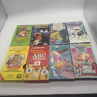 VHS Lot 80s 90s Kids Animation TMNT Pound Puppies Maxie’s World Charlie Brown - Image 1 of 4