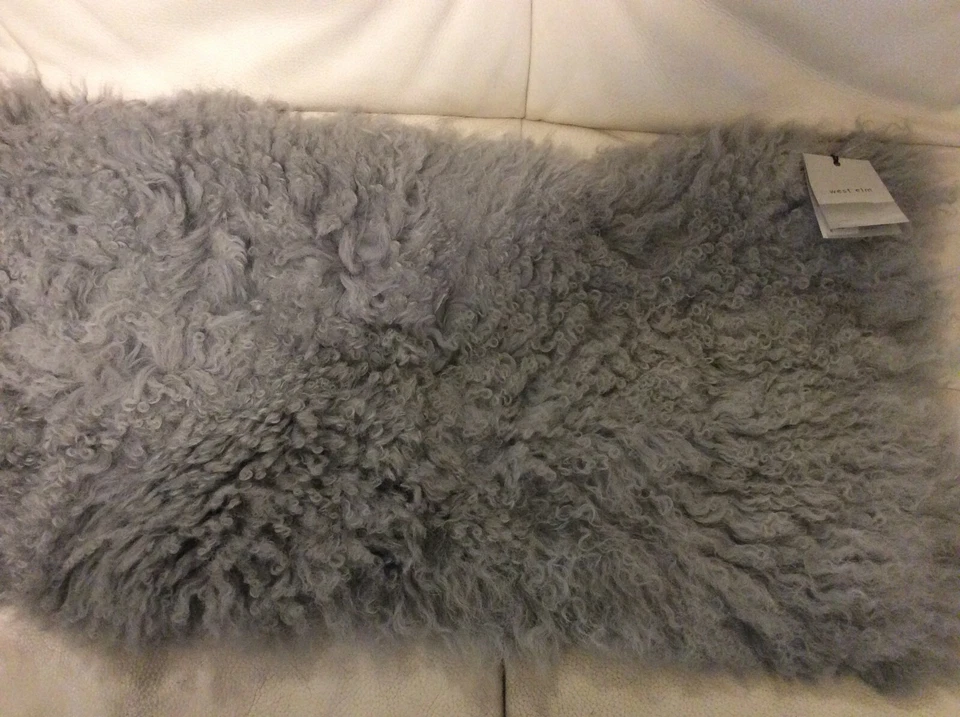 West Elm Mongolian Lumbar Pillow Cover 14x36 NWT Platinum Gray - Image 1 of 1
