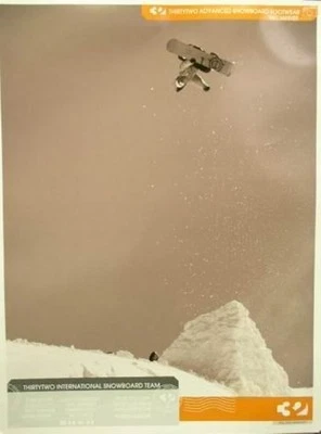 32 Thirty Two snowboard Matt Hammer Vintage 2002 Poster Flawless NEW old stock