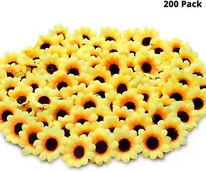 Sunflower Heads 10 to 200 Pcs - 45 x 25 mm Silk Artificial Flower Heads - Picture 1 of 15