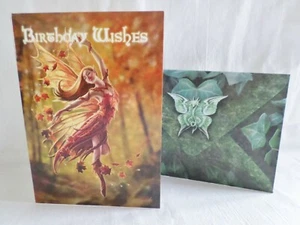 Anne Stokes Fantasy Gift Greetings Cards Autumn Fairy AN20 Birthday Wishes - Picture 1 of 5