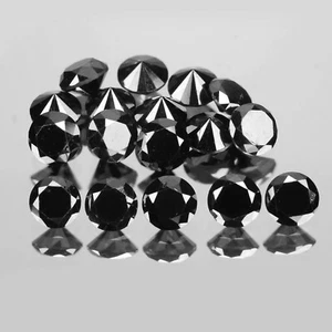 0.25Ct Excellent Round Shape 100% Natural Certified Black Loose Diamond Lot - Picture 1 of 1