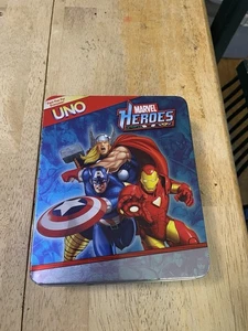 UNO Marvel Heroes Card Game in Collector's Tin Missing 1 Card - Picture 1 of 7