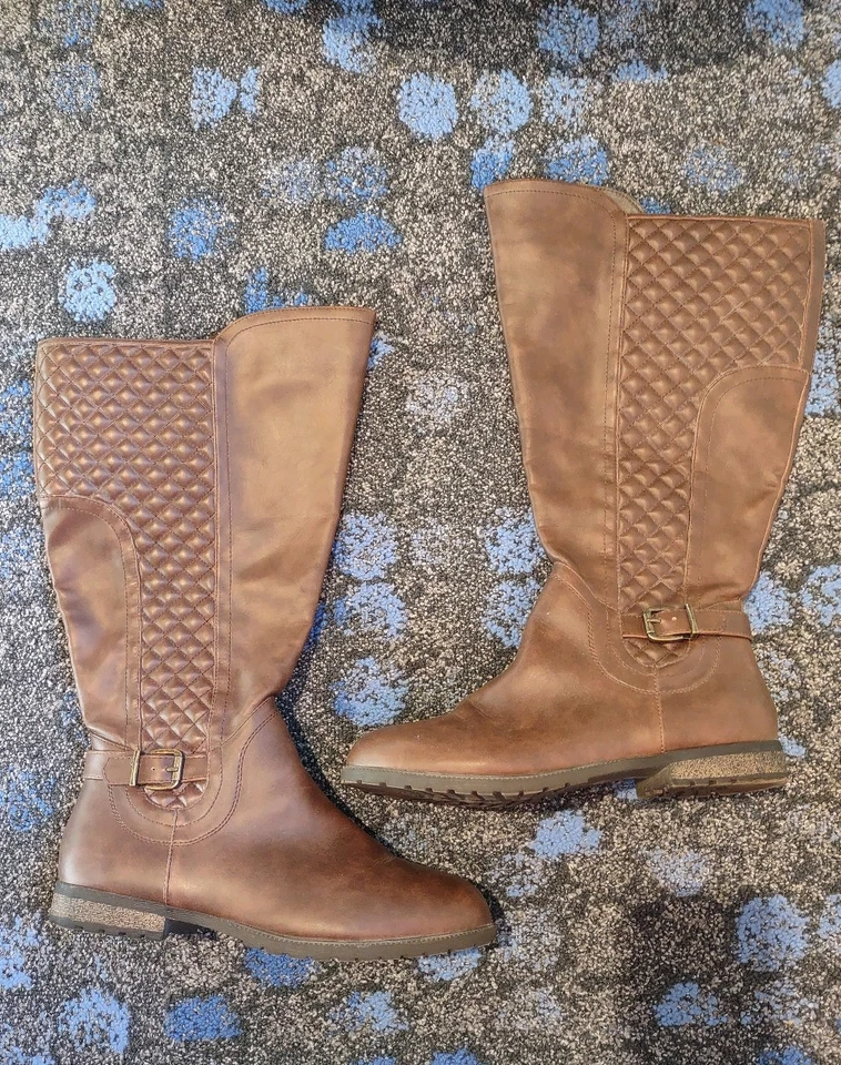 Lane Bryant Mujer Botines Talla 11W Marrón Imitación Cuero  Foto 1 de 4