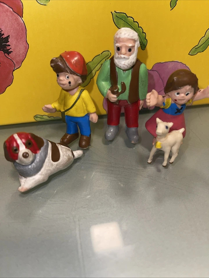 Heidi 4 Figuren von Heimo Taurus Zeichentrickserie 70er Jahre - Bild 1 von 4