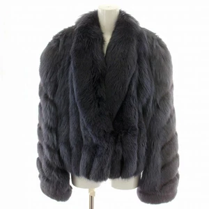 Abrigo de piel SAGA FOX plateado SAGA chaqueta exterior corto forro completo usado - Imagen 1 de 8