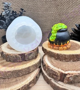 Witch's Cauldron miniature handmade silicone Mold for crafts - Picture 1 of 12