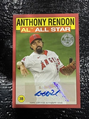 Topps 2021 1986 Topps All-Star Baseball Auto Anthony Rendon #86AS-AR (AU)/10 Foto 1 de 4