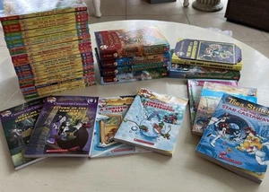 Lot Of 38 Geronimo Stilton Series Books 32 PB 6 HC 1st 4 Kingdom Of Fantasy Bks - Picture 1 of 10