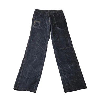 Athleta Dark Wash Corduroy Cargo Pants Women's Size 6 Zip Pockets Utility - Image 1 of 4