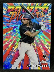 James Wood 2025 Topps Chrome Power Players #PP-19 Logofractor Rookie (RC) - Foto 1 di 2