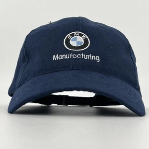 BMW Manufacturing Hat - Navy Blue StrapBack Baseball Cap - Picture 1 of 13