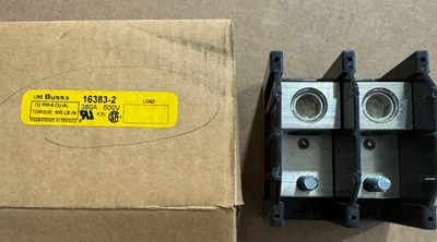 Buss 16323-2 Power Distribution Block 310A 600V For 350-6 Wire Copper or Alum. - Image 1 of 4