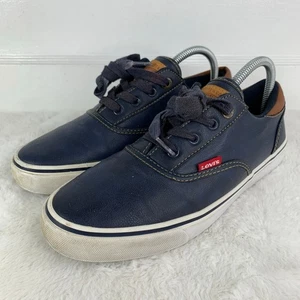 Levi's Ethan C Nappa Sneakers Men’s Size 7.5 Navy Blue Low Top Casual - Picture 1 of 8