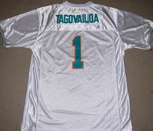 MIAMI DOLPHINS|Tua Tagovailoa #1|NFL Custom On Field “Fins Up” Retro Jersey|Men - Picture 1 of 3