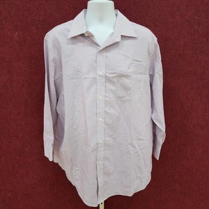 Lauren Ralph Lauren Shirt Men 17.5 32/33 Striped Non-Iron Cotton Button Down - Picture 1 of 6