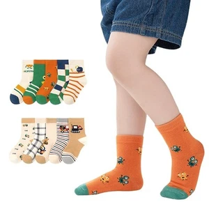 5 Pairs Children's Boys Girls Socks Cotton Ankle Socks Baby Socks 1-12 Years - Picture 1 of 20