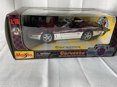 MAISTO 1:18 SCALE 1995 CHEVROLET CORVETTE INDY 500 PACE CAR DIE CAST MODEL - Image 1 of 4